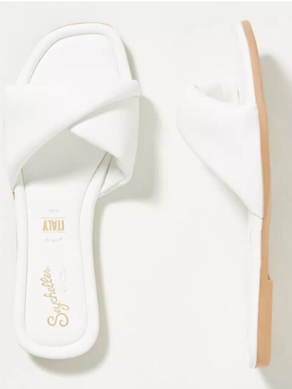 Seychelles White Knotted Slide Sandals